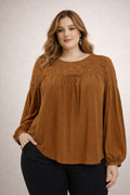 Blusa Camel Manga larga