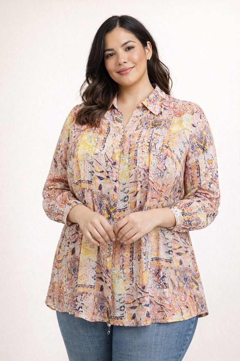 Blusa estampada estilo boho