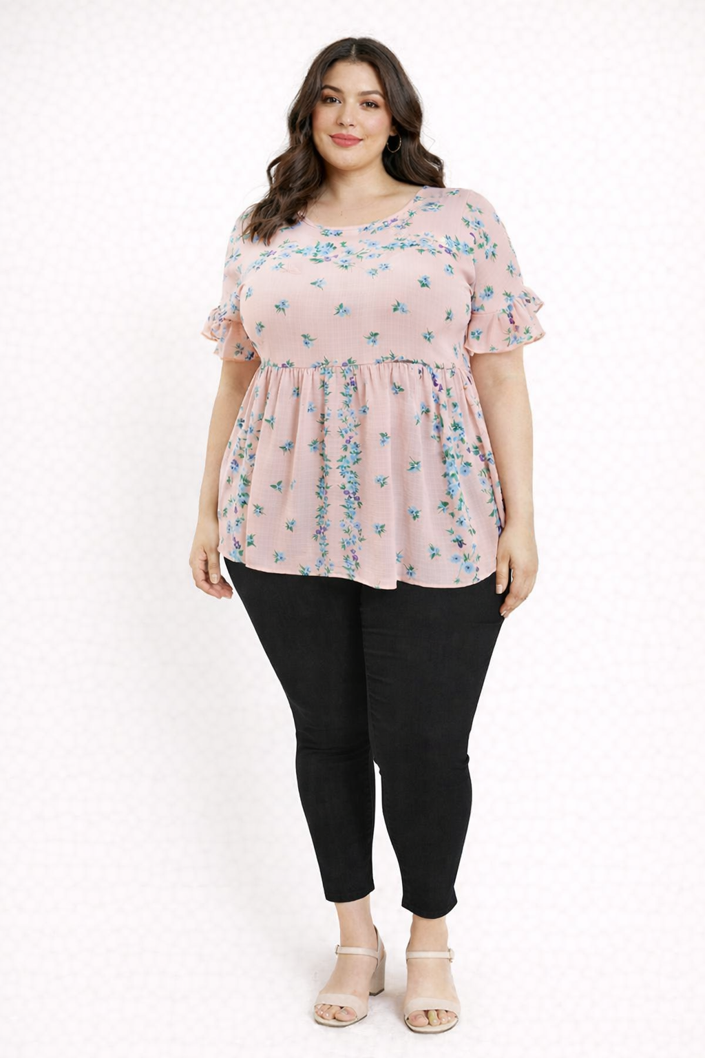 Blusa Floral Curvy Corte Imperio