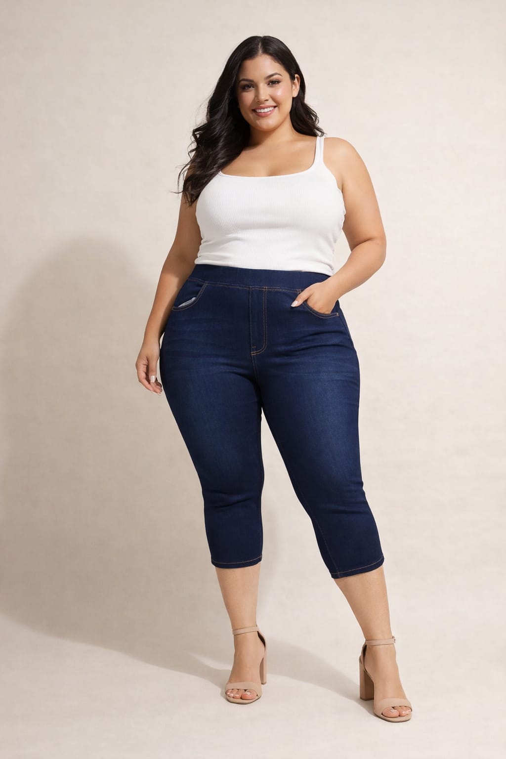 Capri Jeans Azul Oscuro
