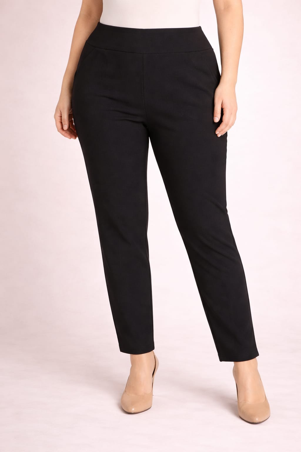 Pantalón Negro con Pretina Elástica