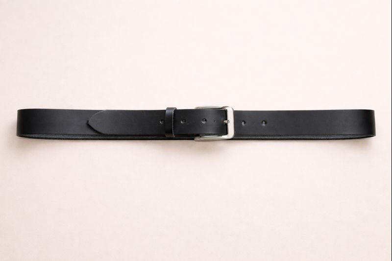 Faja Cuero para jeans Negra